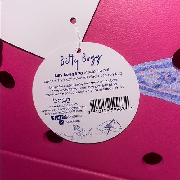 BOGG BAG Pink Tote with Nautical Charm - Picture 2 of 5